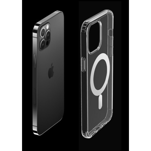 Dėklas iPhone 15 Plus magnetinis MAGSAFE (skaidrus)