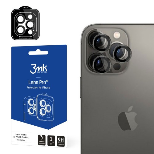 iPhone 14 Pro Max kameros apsauga 3mk (juoda)