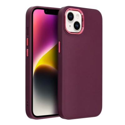 Dėklas iPhone 16 Pro Max "FRAME" (tamsiai raudonas)
