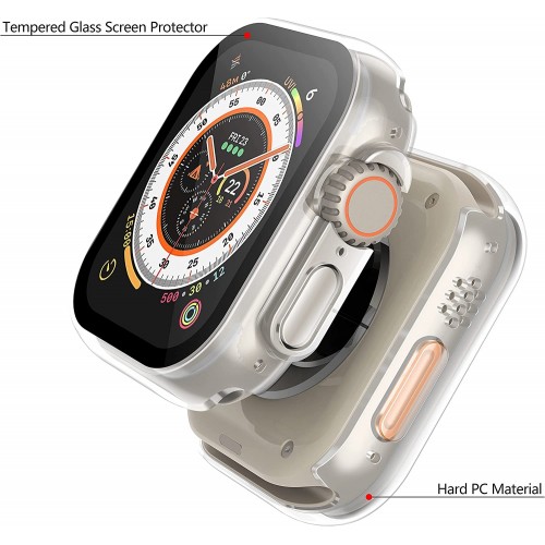 Apple Watch 44mm LCD apsauginis stikliukas / dėklas skaidrus