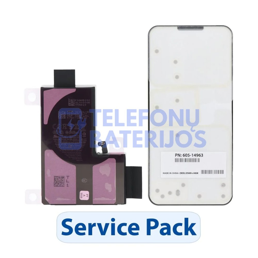 Originali iPhone 15 Pro Max baterija (Service Pack)