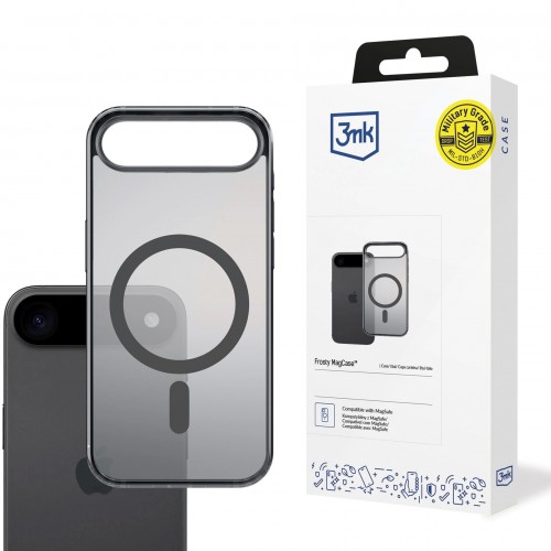 iPhone 17 Air dėklas 3mk Frosty MagCase juodas