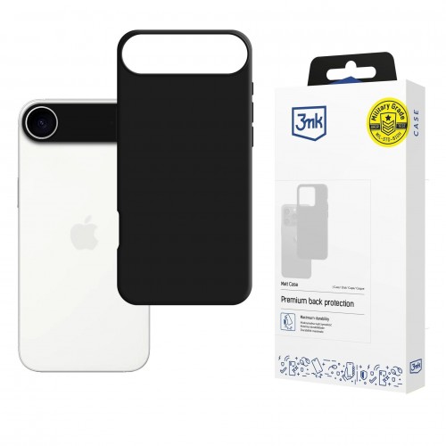 iPhone 17 Air dėklas 3mk Matt Case juodas