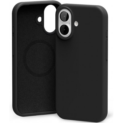iPhone 17 dėklas Mercury Pure MagSafe Silicon Case juodas