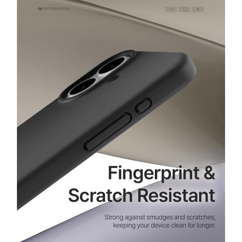 iPhone 17 dėklas Mercury Pure MagSafe Silicon Case juodas