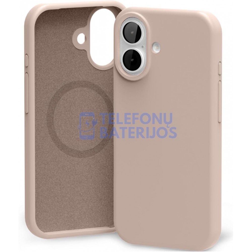 iPhone 17 dėklas Mercury Pure MagSafe Silicon Case rožinio smėlio