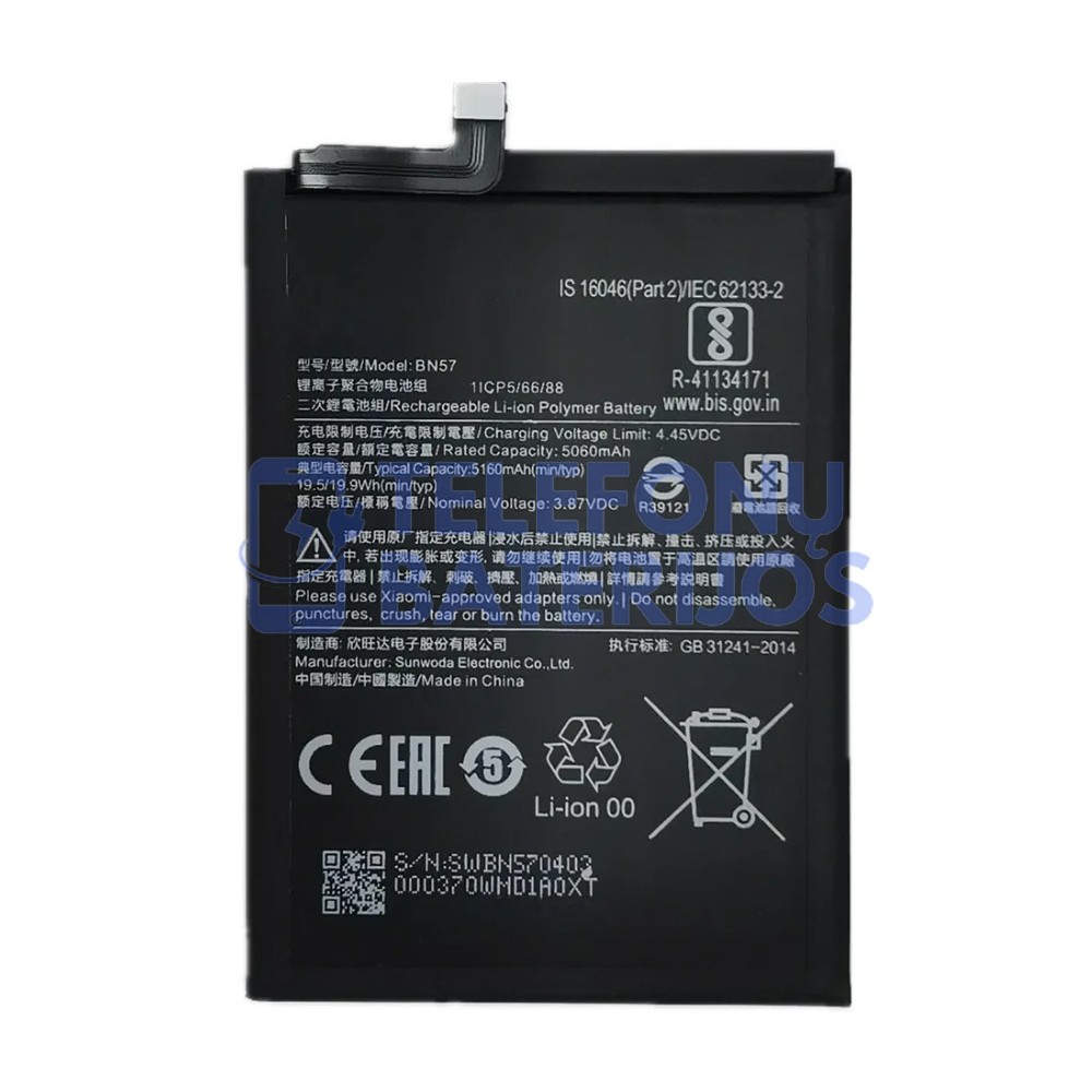 Poco X3 / X3 Pro baterija / akumuliatorius (BN57)