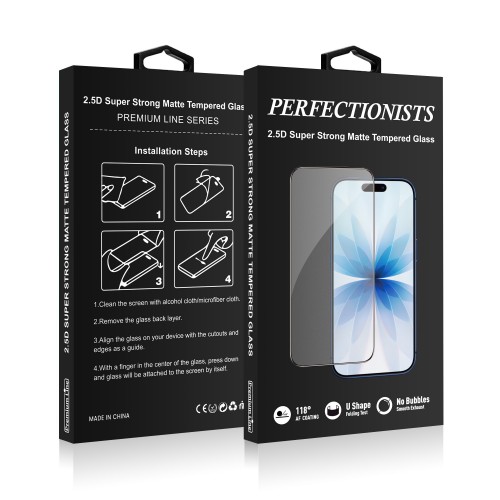 iPhone 16e / 17e Apsauginis stiklas Matte Perfectionists 2.5D