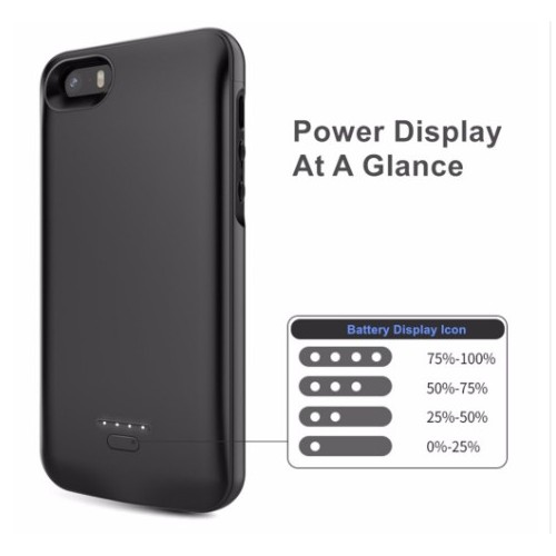 iPhone 5 / 5s / SE dėklas-baterija 4000mah