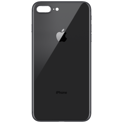 iPhone 8 plus galinis stiklas juodas (baterijos dangtelis)