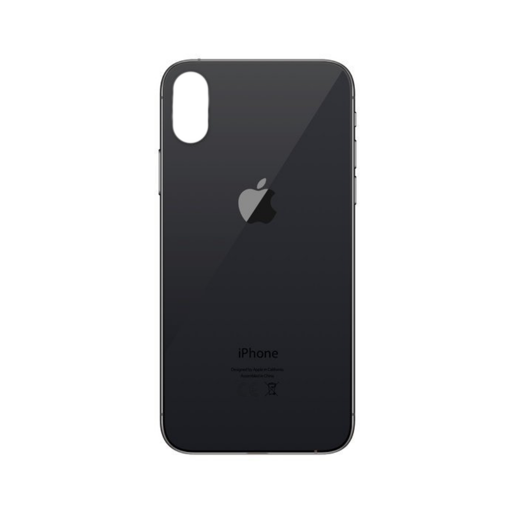 iPhone X galinis stiklas juodas (baterijos dangtelis)