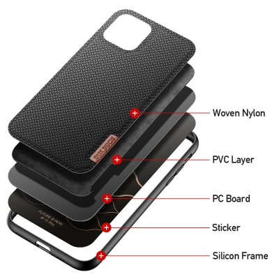 Dėklas iPhone 11 Pro "Dux Ducis Fino" (juodas)