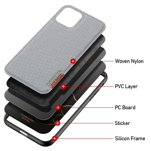Dėklas iPhone 12 Pro Max "Dux Ducis Fino" (pilkas)