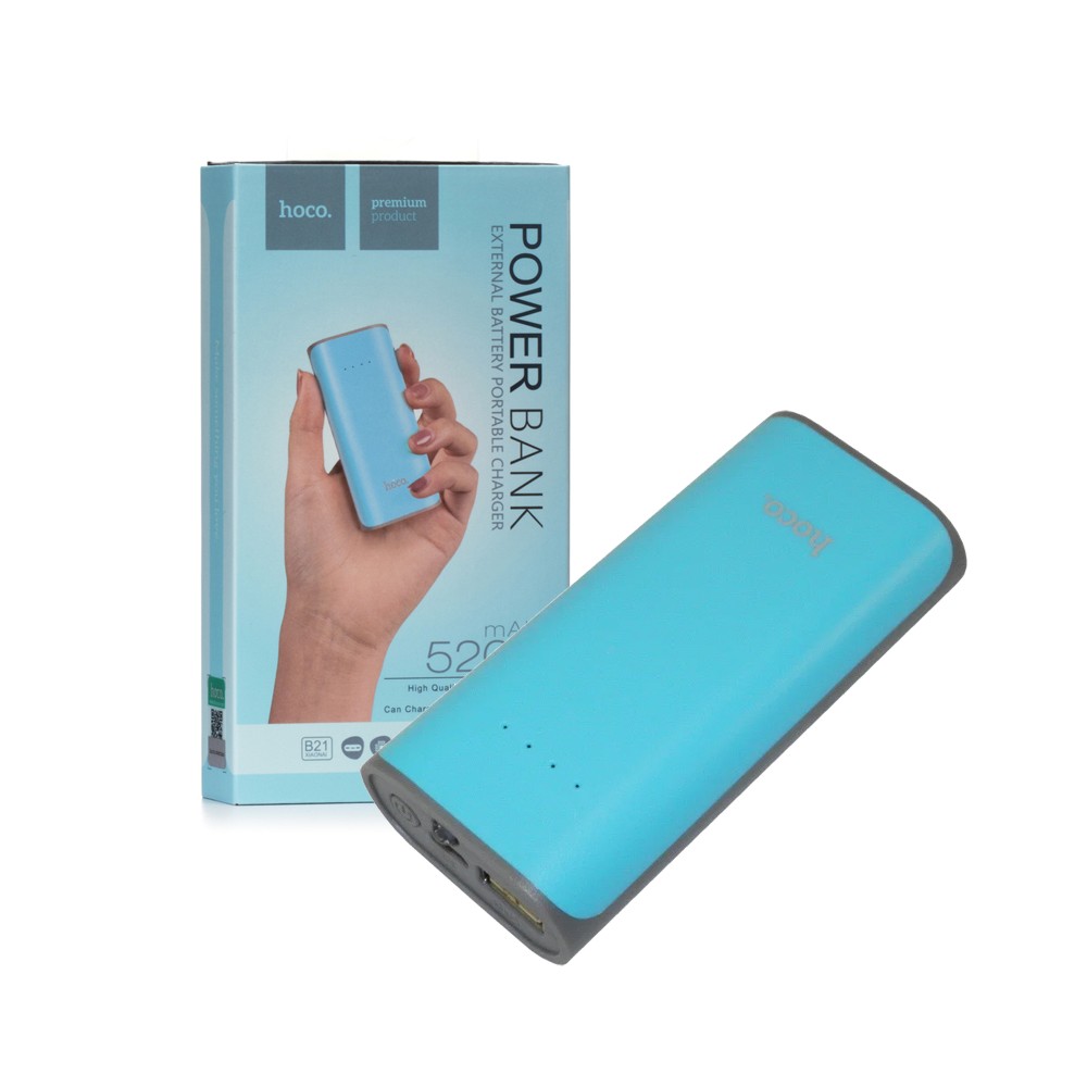 HOCO B21 išorinė baterija 5200 mAh | TelefonuBaterijos.lt