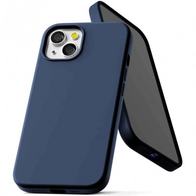 Dėklas iPhone 14 Plus "Mercury Silicone" (tamsiai mėlynas)