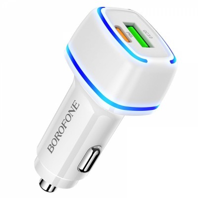 BOROFONE Automobilinis kroviklis USB-C + USB